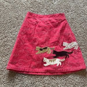 Lands' End Girls Skort Corduroy Cat Girls 10 Adjustable Waist